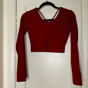 Burgundy Crop Top